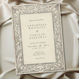 Mittelalterliche Fantasy-Schwarzeätzungs-Hochzeit Einladung
