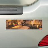 Mittelalterliche Fantasy-Zauberer-Studie Autoaufkleber (Auf Auto)