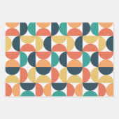 Mittelalterliche Farbenpracht Modernes Abstraktes Geschenkpapier Set (Vorderseite)