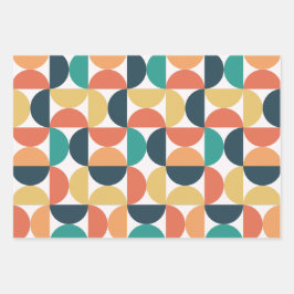 Mittelalterliche Farbenpracht Modernes Abstraktes  Geschenkpapier Set