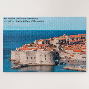 Mittelalterliche Festung in Dubrovnik Grosses Kroa Puzzle
