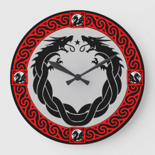Mittelalterliche Feuerdrache Uhr