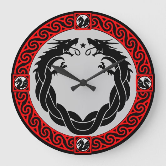 Mittelalterliche Feuerdrache Uhr (Vorderseite)