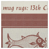 mittelalterliche Fisch-Mug-Rugs Stoff (Muster)