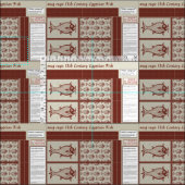 mittelalterliche Fisch-Mug-Rugs Stoff (Kachel)