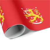 Mittelalterliche Flagge Finnlands Geschenkpapier (Rolleneckpunkt)