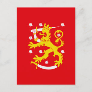 Mittelalterliche Flagge Finnlands Postkarte