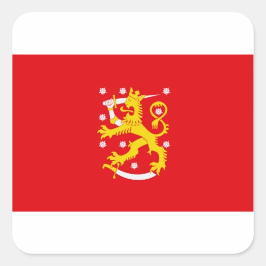 Mittelalterliche Flagge Finnlands Quadratischer Aufkleber (Vorderseite)