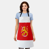 Mittelalterliche Flagge Finnlands Schürze (Getragen)