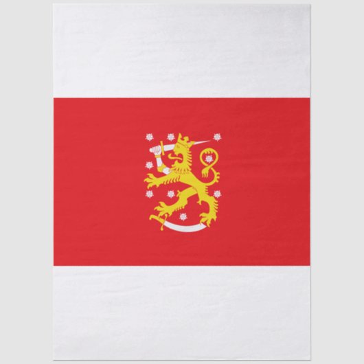 Mittelalterliche Flagge Finnlands Seidenpapier (Vorderseite)