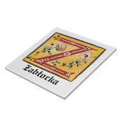 mittelalterliche florale Andeutung Z Monogramm Fliese (Seite)