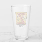 mittelalterliche florale Andeutung Z Monogramm Glas (Rückseite)