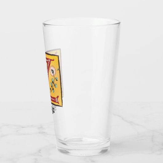 mittelalterliche florale Andeutung Z Monogramm Glas (Links)