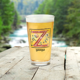 mittelalterliche florale Andeutung Z Monogramm Glas