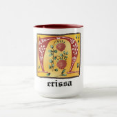 mittelalterliche florale Illumination Letter N Mon Tasse (Zentrum)