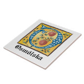 mittelalterliche florale Illumination Letter O Mon Fliese (Seite)