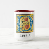 mittelalterliche florale Tasse Letter P Monogramm (Zentrum)