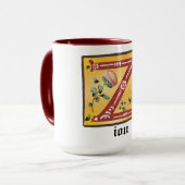 mittelalterliche florale Tasse Letter Z Monogramm (Vorderseite Links)