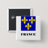 Mittelalterliche französische königliche Standarte Button (Vorne & Hinten)
