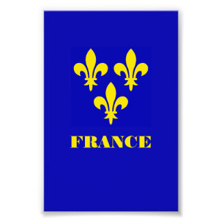 Mittelalterliche französische königliche Standarte Fotodruck