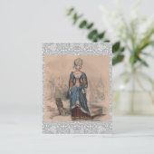 Mittelalterliche französische Mode-Adelige Kostüms Postkarte (Stehend Vorderseite)