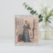 Mittelalterliche französische Modenoble Kostümspit Postkarte (Stehend Vorderseite)