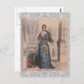 Mittelalterliche französische Modenoble Kostümspit Postkarte (Vorne/Hinten)
