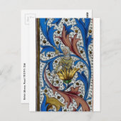 Mittelalterliche Frau, die sich mit Spindel und St Postkarte (Vorne/Hinten)