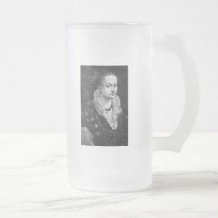 Mittelalterliche Frau Mattglas Bierglas