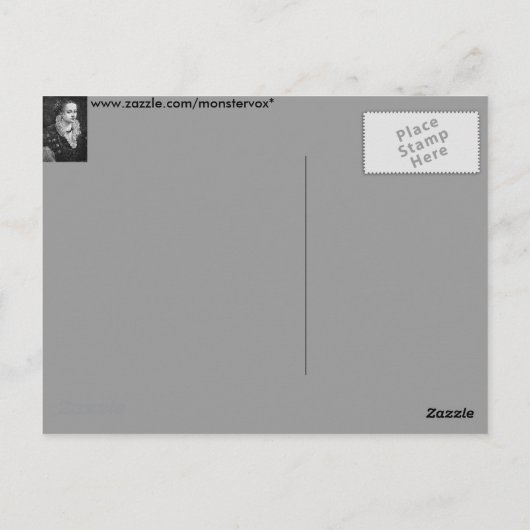 Mittelalterliche Frau Postkarte (Rückseite)