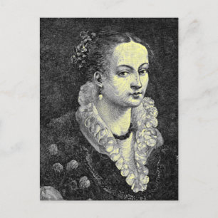 Mittelalterliche Frauenpostkarte Postkarte