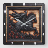 Mittelalterliche Fray: Kunst erschaffen Quadratische Wanduhr (Vorderseite)