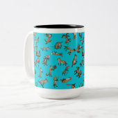 Mittelalterliche Füchse Zweifarbige Tasse (Vorderseite Links)