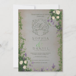 Mittelalterliche Gartenromanze-Hochzeitseinladung Einladung