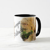 Mittelalterliche Gasse Alte Gebäude Farbe Tasse (VorderseiteRechts)