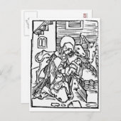 MITTELALTERLICHE GEBURT CHRISTIS-WEIHNACHTSkarte Feiertagspostkarte (Vorne/Hinten)