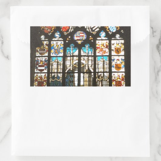 Mittelalterliche Glasfenster, Holland Rechteckiger Aufkleber (Tasche)
