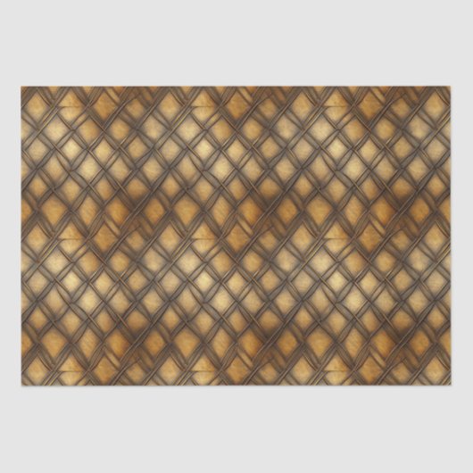 MITTELALTERLICHE GOLD-HOLZMETALL-DEKUPATION SEIDENPAPIER (Vorderseite)