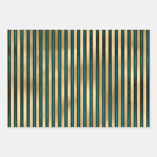 Mittelalterliche Gold Rüstung Aquamarin Elegantes Geschenkpapier Set (Vorderseite 2)