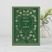 Mittelalterliche Goldflorenkärte und Hochzeit mit Einladung (Stehend Vorderseite)