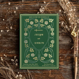 Mittelalterliche Goldflorenkärte und Hochzeit mit  Einladung