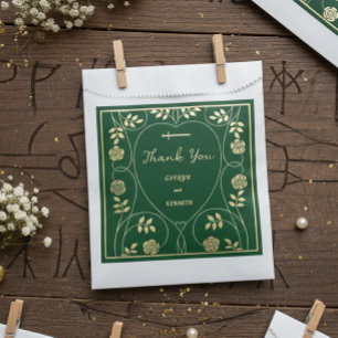 Mittelalterliche Goldflorenkärte und Hochzeit mit  Geschenktütchen