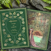 Mittelalterliche Goldflorenkärte und Hochzeit mit Save The Date