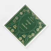 Mittelalterliche Goldflorenkärte und Hochzeit mit Serviette (Ecke)