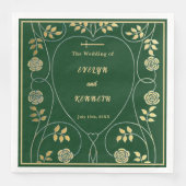 Mittelalterliche Goldflorenkärte und Hochzeit mit Serviette (Vorderseite)