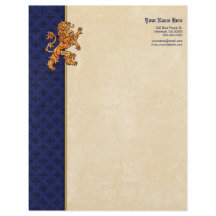 Mittelalterliche Goldlöwe-Blau-Lilie