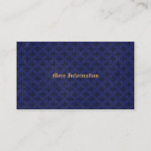 Mittelalterliche Goldlöwe-Blau-Lilie Visitenkarte (Rückseite)