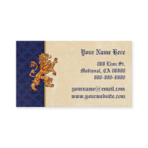 Mittelalterliche Goldlöwe-Blau-Lilie