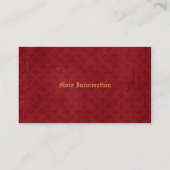 Mittelalterliche Goldlöwe-Rot-Lilie Visitenkarte (Rückseite)