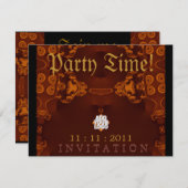 Mittelalterliche gotische Party Einladung (Vorne/Hinten)